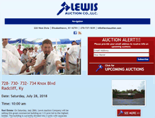 Tablet Screenshot of lewisauction.com